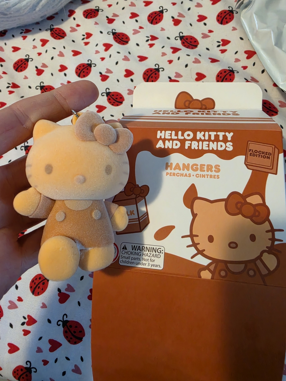 Hello Kitty Flocked Hanger  - Chocolate Milk Collection.  Blind box Collect 8